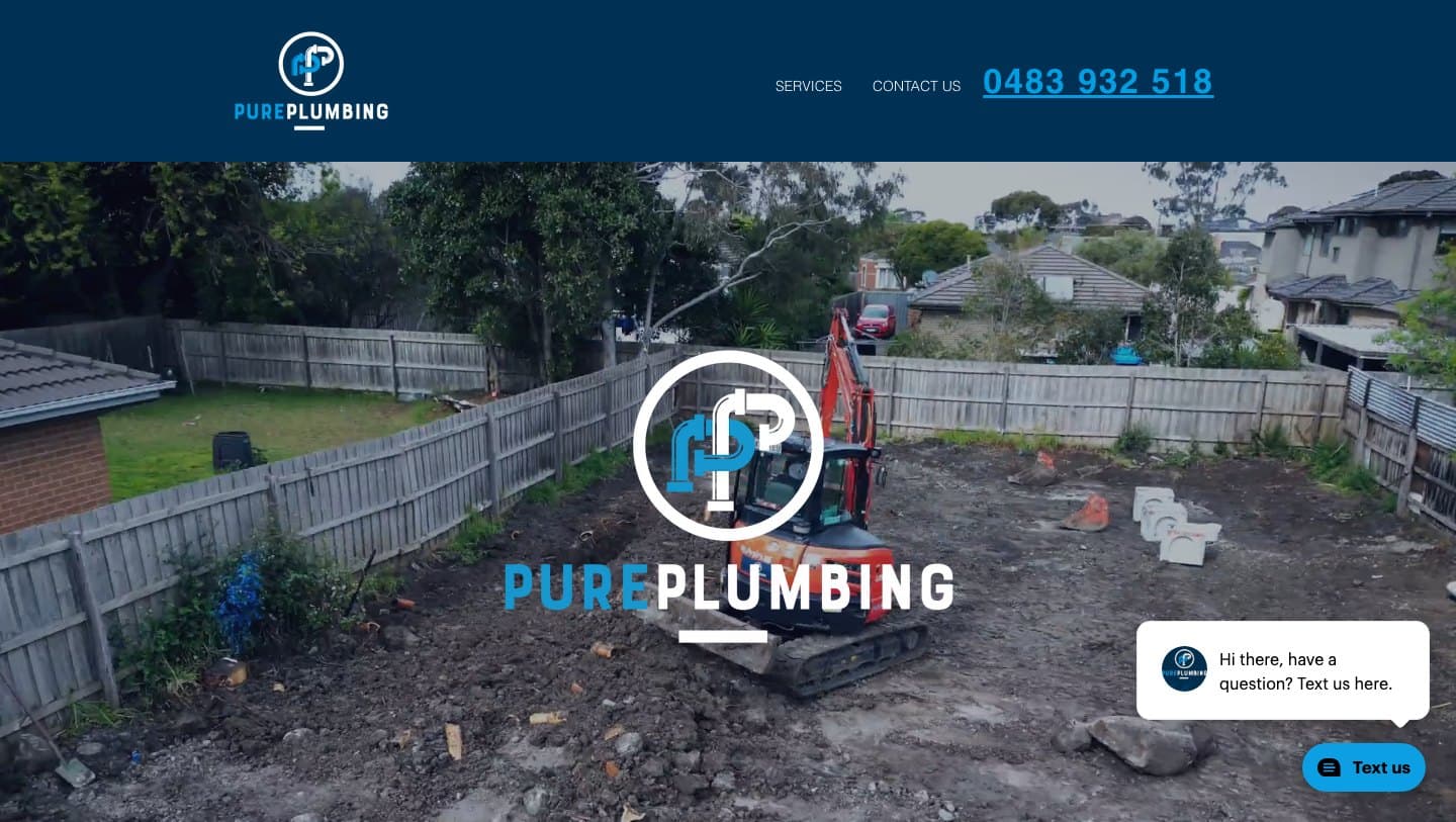 Pure Plumbing website by Brightwork